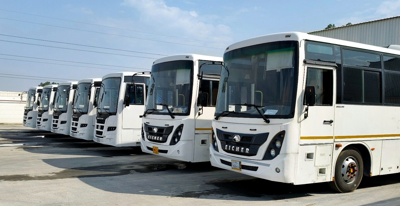 RANCO passenger buses parked in a row