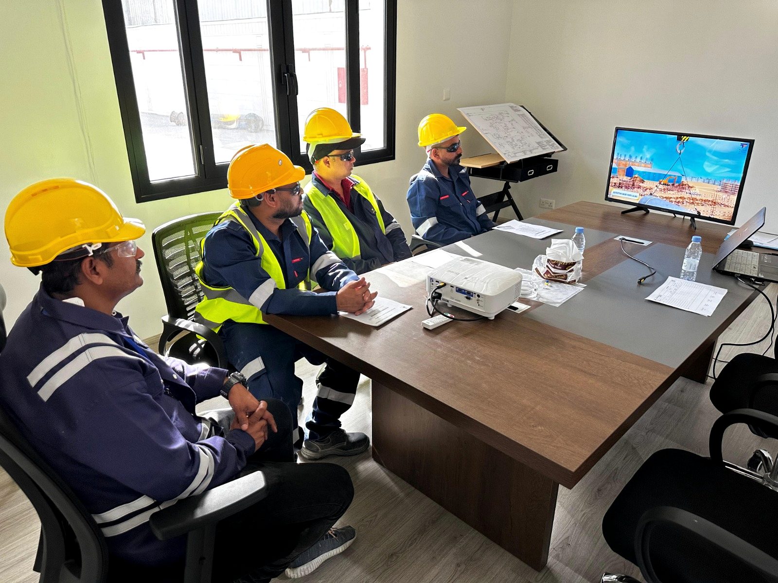 RANCO crew at a toolbox talk safety briefing